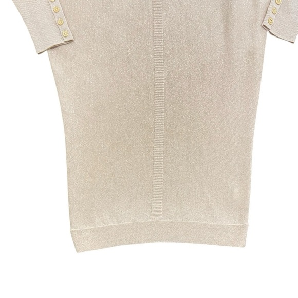 Lilly Pultizer metallic merino wool blend dolman sleeve cuff buttons dress small - Picture 12 of 14